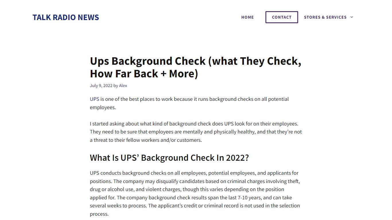 Ups Background Check (what They Check, How Far Back + More)