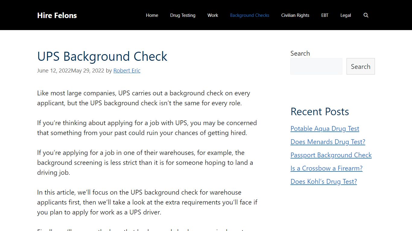 UPS Background Check 2022 - How It Works - hirefelonsjobs.org