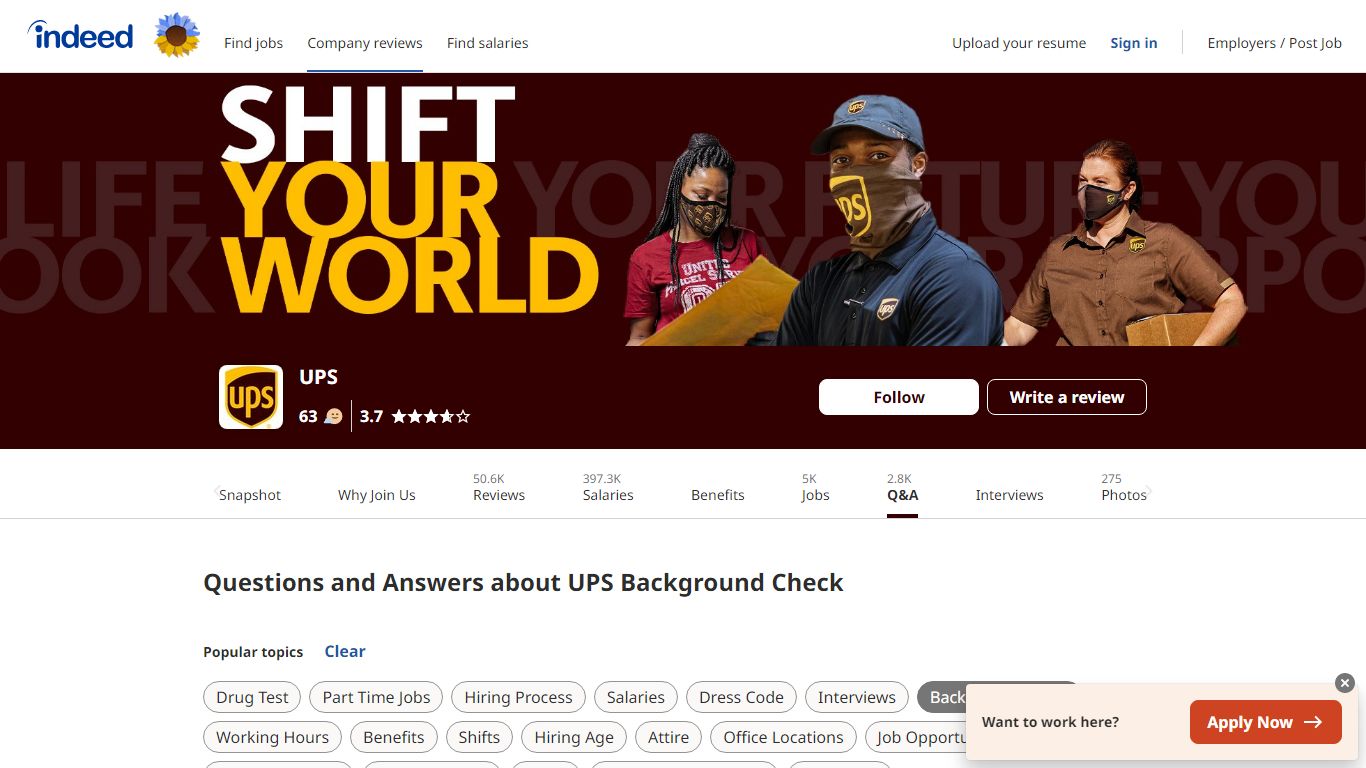 Questions and Answers about UPS Background Check - Indeed